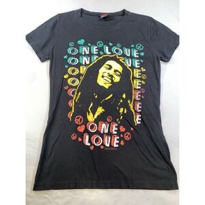 Bob Marley Zion Rootswear T-Shirt Size Large One Love Rasta Green Yellow Red